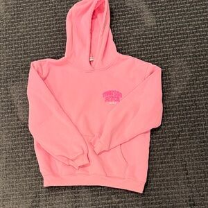 Pink Hoodie with Embroidered Logo